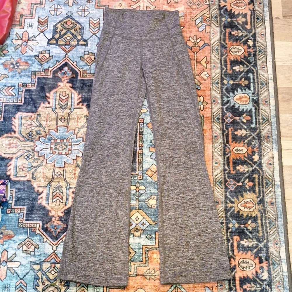 Grey Lululemon groove high rise flare pant size 4